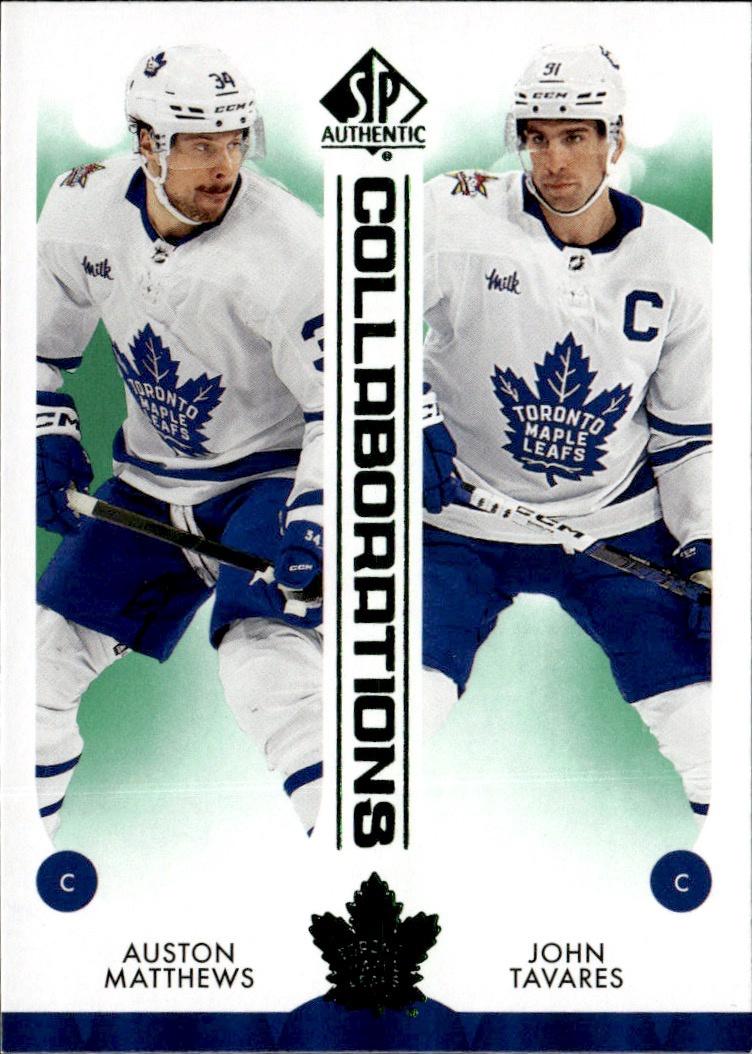 2023-24 SP Authentic Hockey Collaborations Green #C-5 Toronto Maple Leafs (Auston Matthews / John Tavares)