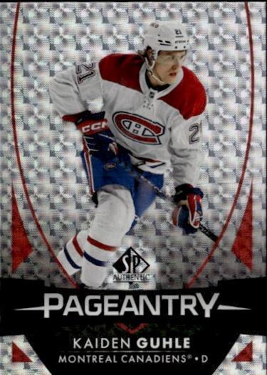 2023-24 SP Authentic Hockey Pageantry #P-9 Montreal Canadiens (Kaiden Guhle)