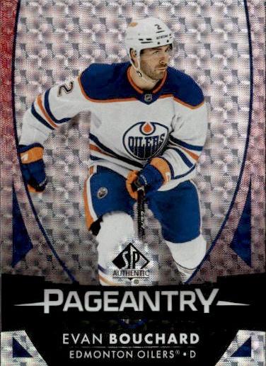 2023-24 SP Authentic Hockey Pageantry Red #P-2 Edmonton Oilers (Evan Bouchard)