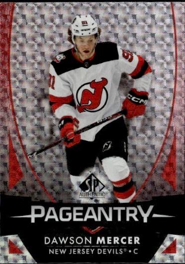 2023-24 SP Authentic Hockey Pageantry Red #P-20 New Jersey Devils (Dawson Mercer)