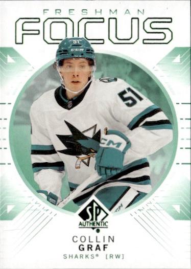 2024-25 SP Authentic Hockey Freshman Focus Green #FF-17 San Jose Sharks (Collin Graf)