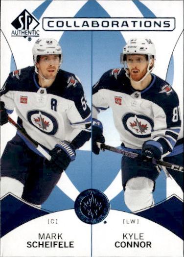 2024-25 SP Authentic Hockey Collaborations Blue #C-23 Winnipeg Jets (Mark Scheifele / Kyle Connor)
