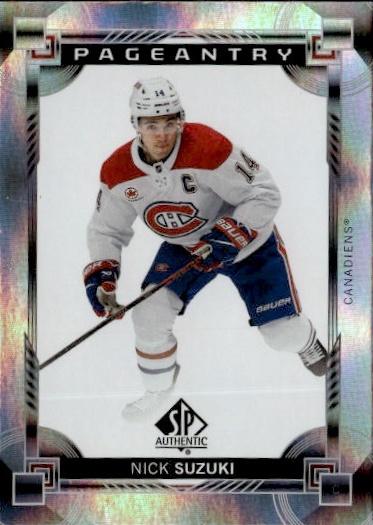 2024-25 SP Authentic Hockey Pageantry #P-26 Montreal Canadiens (Nick Suzuki)