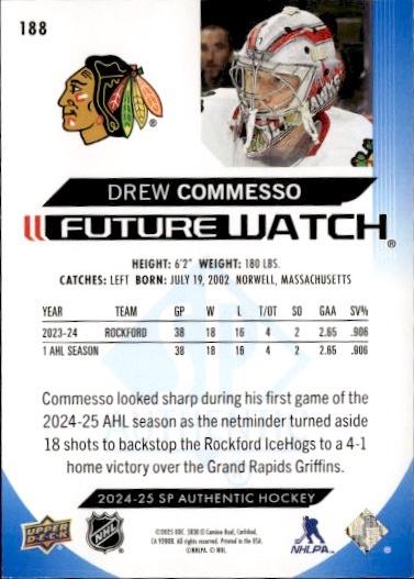 2024-25 SP Authentic Hockey Future Watch Limited Blue #/399 #199 Vancouver Canucks (Jonathan Lekkerimaki)