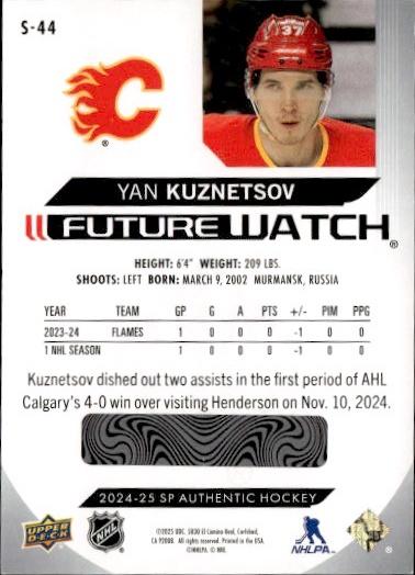 2024-25 SP Authentic Hockey Spectrum FX #S-44 Calgary Flames (Yan Kuznetsov)