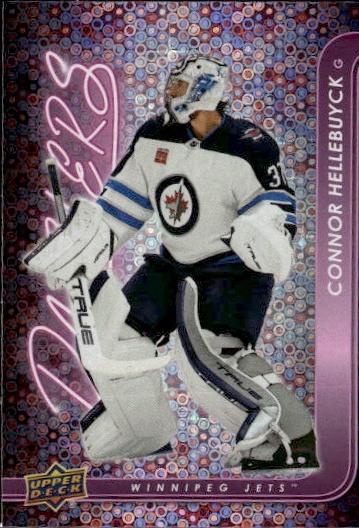 2024-25 Upper Deck Series 1 Hockey Dazzlers Pink #DZ-48 Winnipeg Jets (Connor Hellebuyck)