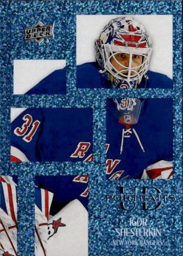 2024-25 Upper Deck Series 1 Hockey UD Portraits Speckled #P-10 New York Rangers (Igor Shesterkin)