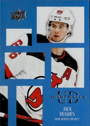2024-25 Upper Deck Series 1 Hockey UD Portraits #P-9 New Jersey Devils (Jack Hughes)