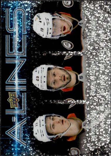 2024-25 Upper Deck Series 1 Hockey A-Lines #AL-1 Anaheim Ducks (Trevor Zegras / Mason McTavish / Troy Terry)