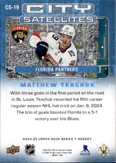2024-25 Upper Deck Series 1 Hockey City Satellites #CS-19 Florida Panthers (Matthew Tkachuk)