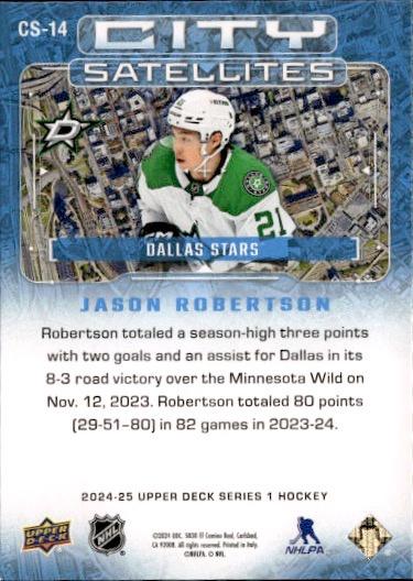2024-25 Upper Deck Series 1 Hockey City Satellites #CS-14 Dallas Stars (Jason Robertson)