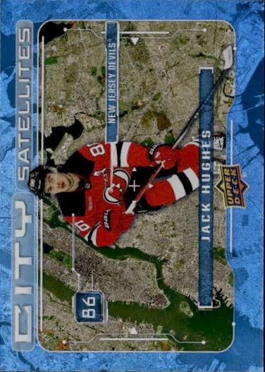 2024-25 Upper Deck Series 1 Hockey City Satellites #CS-16 New Jersey Devils (Jack Hughes)
