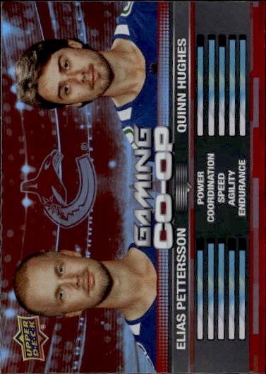 2024-25 Upper Deck Series 1 Hockey Gaming Co-Op #CGO-3 Vancouver Canucks (Elias Pettersson / Quinn Hughes)