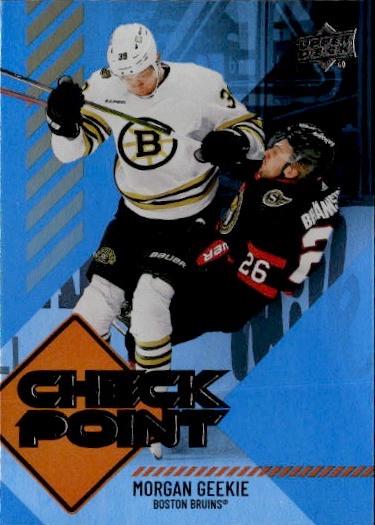 2024-25 Upper Deck Series 1 Hockey Checkpoint #CP-3 Boston Bruins (Morgan Geekie)