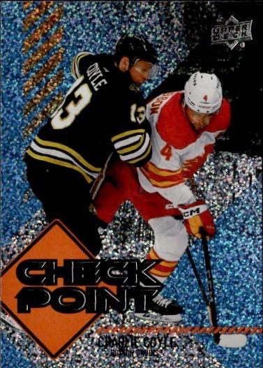 2024-25 Upper Deck Series 1 Hockey Checkpoint Speckle #CP-18 Boston Bruins (Charlie Coyle)