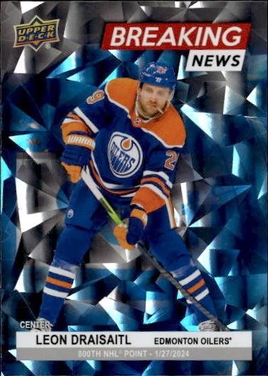 2024-25 Upper Deck Series 1 Hockey Breaking News #BN-29 Edmonton Oilers (Leon Draisaitl)
