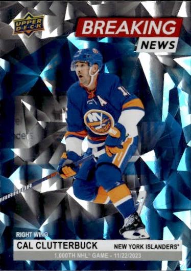 2024-25 Upper Deck Series 1 Hockey Breaking News #BN-15 New York Islanders (Cal Clutterbuck)