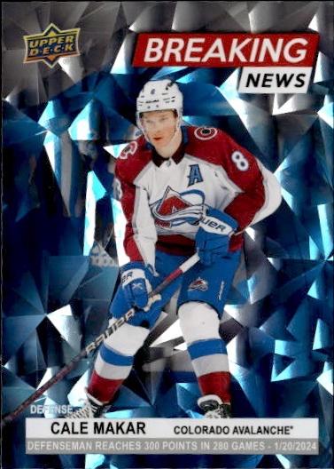 2024-25 Upper Deck Series 1 Hockey Breaking News #BN-33 Colorado Avalanche (Cale Makar)