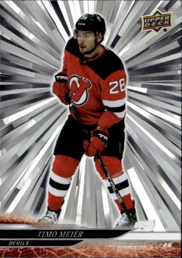 2024-25 Upper Deck Series 1 Hockey Base Outburst Silver #113 New Jersey Devils (Timo Meier)