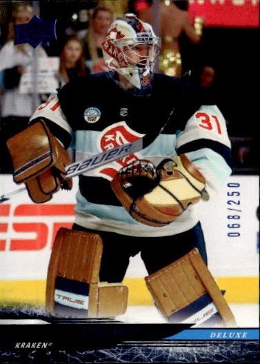 2024-25 Upper Deck Series 1 Hockey Base Deluxe #/250 #156 Seattle Kraken (Philipp Grubauer)