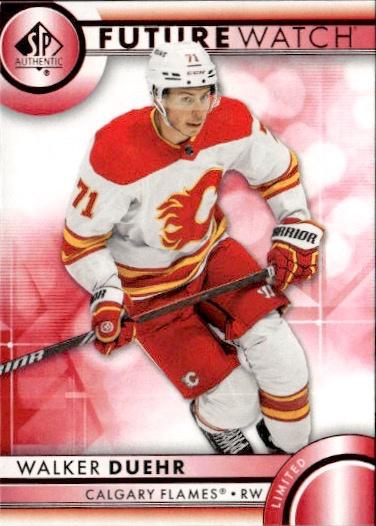 2023-24 SP Authentic Hockey Base Future Watch - Limited Red #121 Calgary Flames (Walker Duehr)
