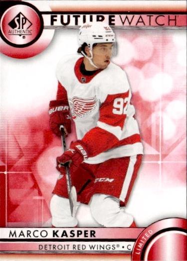 2023-24 SP Authentic Hockey Base Future Watch - Limited Red #105 Detroit Red Wings (Marco Kasper)