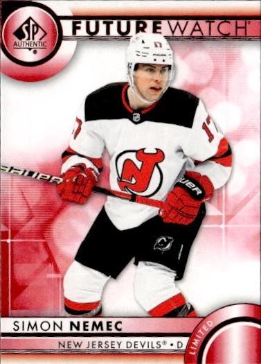 2023-24 SP Authentic Hockey Base Future Watch - Limited Red #191 New Jersey Devils (Simon Nemec)