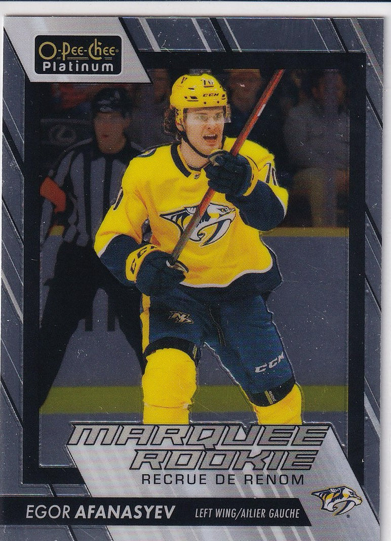 2023-24 O-Pee-Chee Platinum Hockey Base - Marquee Rookie #207 Nashville Predators (Egor Afanasyev)