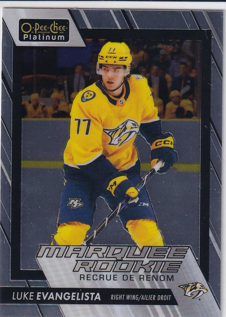 2023-24 O-Pee-Chee Platinum Hockey Base - Marquee Rookie #235 Nashville Predators (Luke Evangelista)