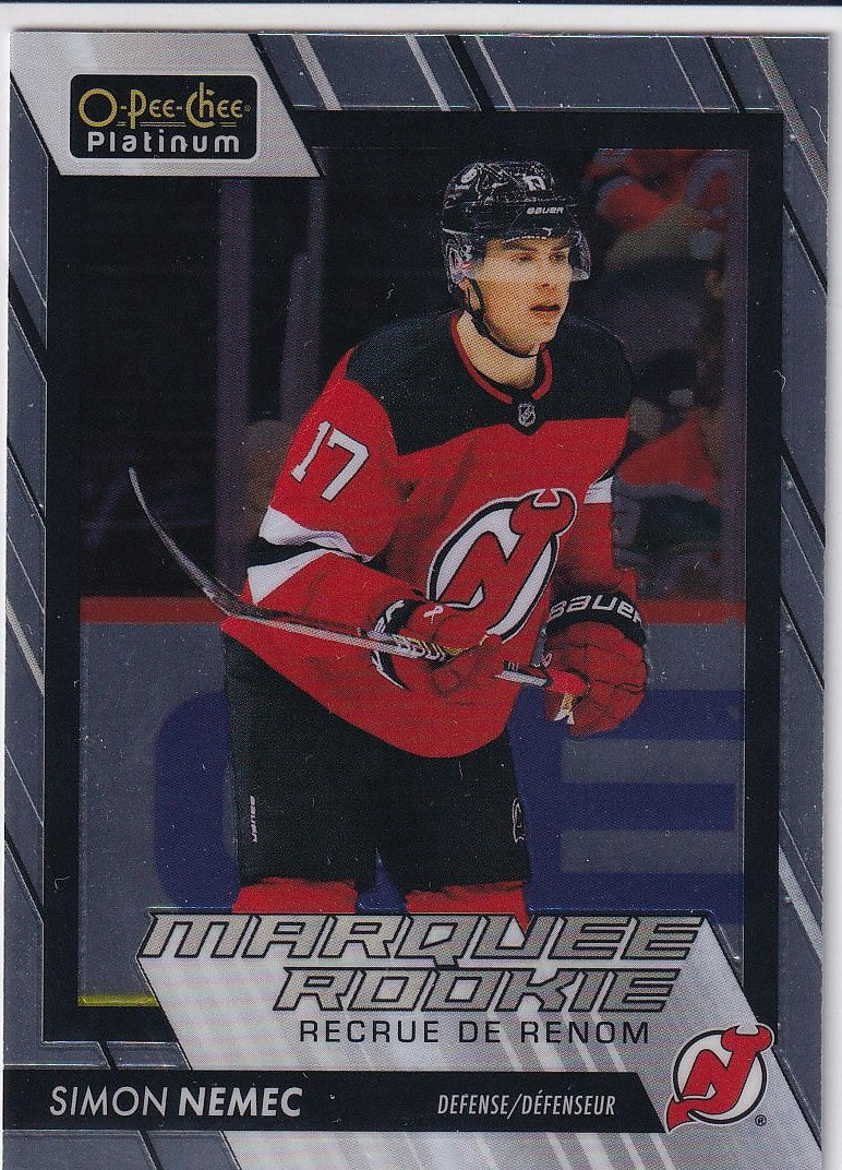 2023-24 O-Pee-Chee Platinum Hockey Base - Marquee Rookie #243 New Jersey Devils (Simon Nemec)