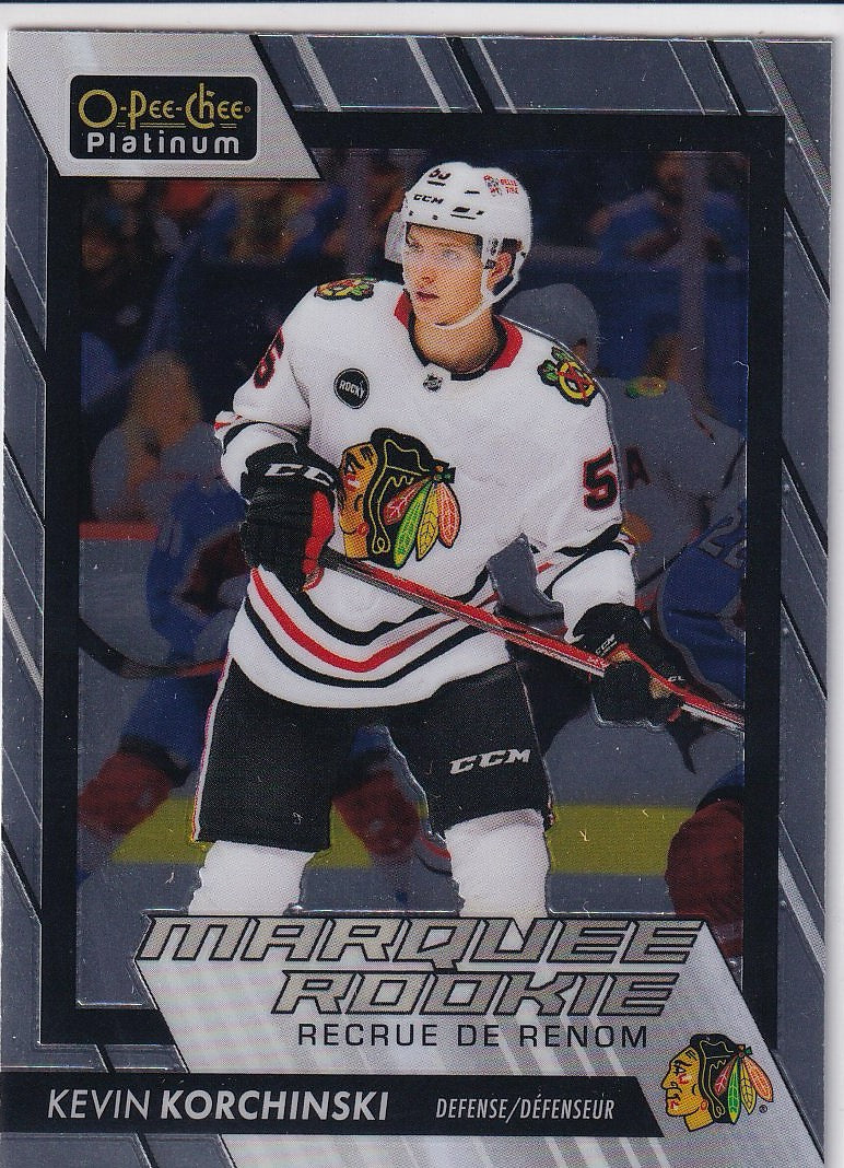 2023-24 O-Pee-Chee Platinum Hockey Base - Marquee Rookie #259 Chicago Blackhawks (Kevin Korchinski)