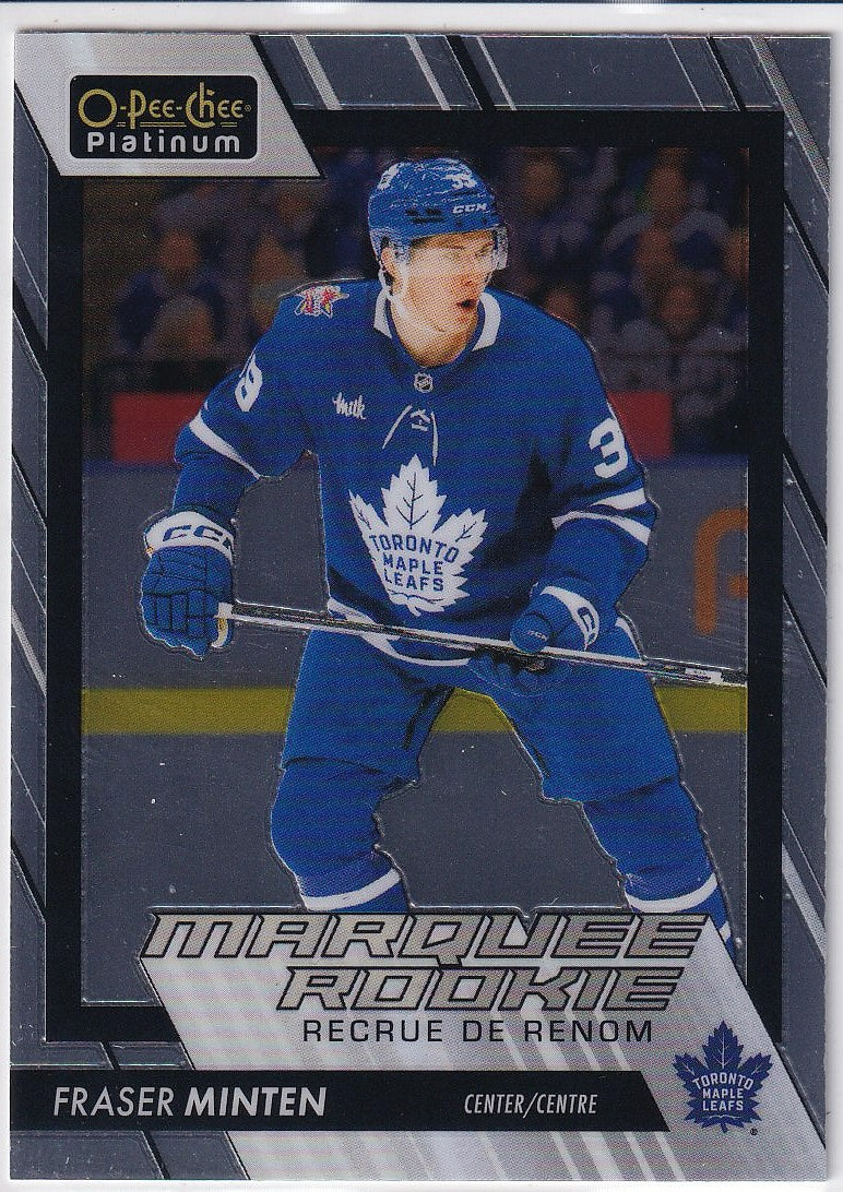 2023-24 O-Pee-Chee Platinum Hockey Base - Marquee Rookie #296 Toronto Maple Leafs (Fraser Minten)
