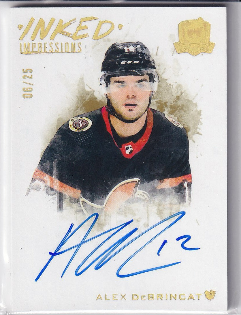 2022-23 Upper Deck The Cup Hockey Inked Impressions #/25 #II-AD Ottawa Senators (Alex DeBrincat)