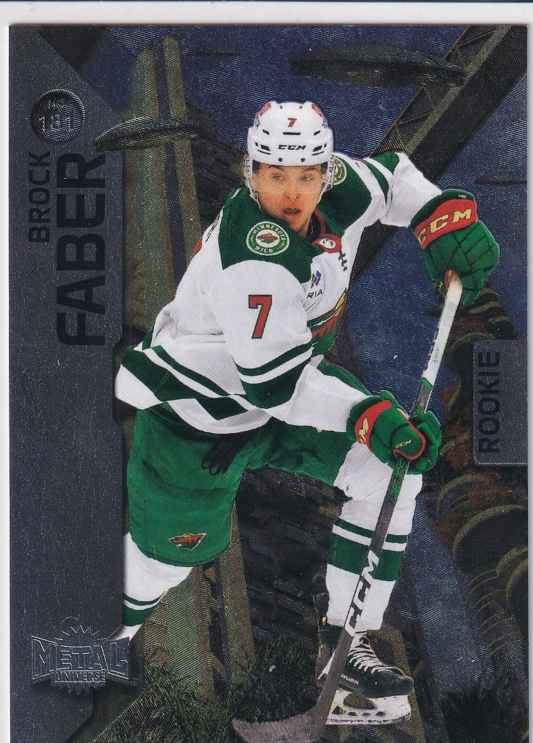 2023-24 SkyBox Metal Universe Hockey #181 Minnesota Wild (Brock Faber)