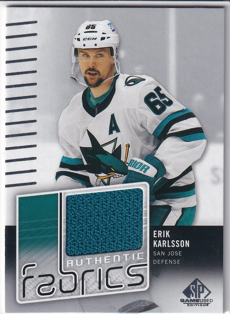 2022-23 SP Game Used Hockey Authentic Fabrics #AF-EK San Jose Sharks (Erik Karlsson)