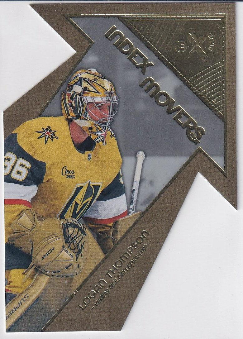2023-24 SkyBox E-X 2000 Hockey Index Movers #IM-15 Vegas Golden Knights (Logan Thompson)