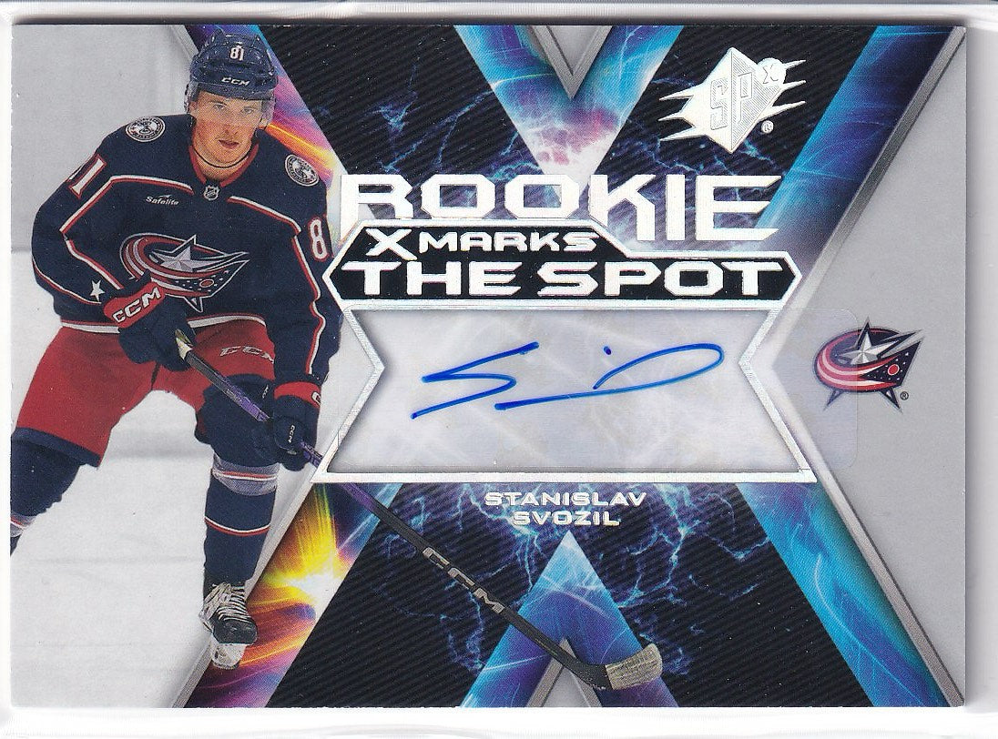 2023-24 SPx Hockey X Marks the Spot Rookie Autographs #XMR-SS Columbus Blue Jackets (Stanislav Svozil)