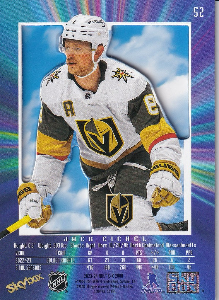 2023-24 SkyBox E-X 2000 Hockey #52 Vegas Golden Knights (Jack Eichel)