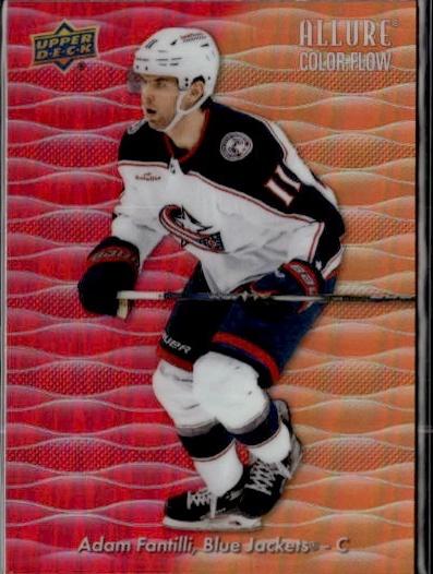 2023-24 Upper Deck Allure Hockey Color Flow Orange-Yellow #CF-5 Columbus Blue Jackets (Adam Fantilli)