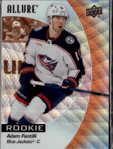 2023-24 Upper Deck Allure Hockey Base Red Rainbow #110 Columbus Blue Jackets (Adam Fantilli)