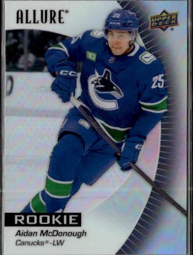2023-24 Upper Deck Allure Hockey Base Black Rainbow #125 Vancouver Canucks (Aidan McDonough)