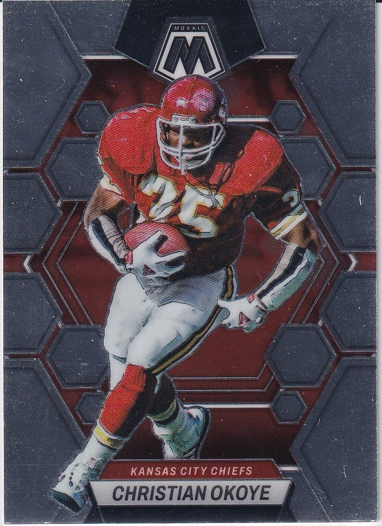 2023 Panini Mosaic Football Base #115 Kansas City Chiefs (Christian Okoye)
