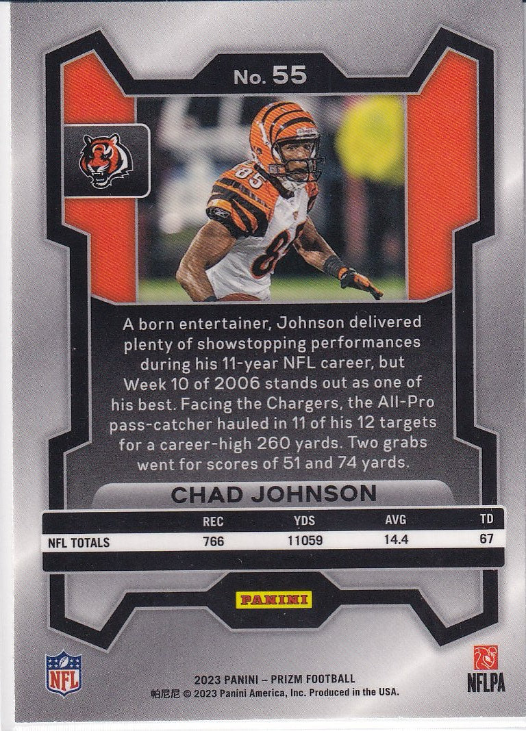 2023 Panini Prizm Football Base #55 Cincinnati Bengals (Chad Johnson)