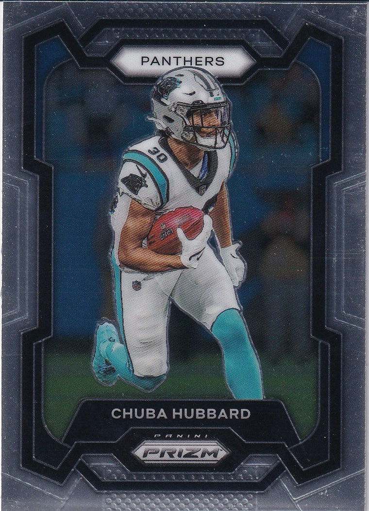 2023 Panini Prizm Football Base #40 Carolina Panthers (Chuba Hubbard)