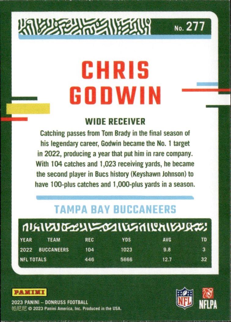 2023 Donruss Football Base #277 Tampa Bay Buccaneers (Chris Godwin)