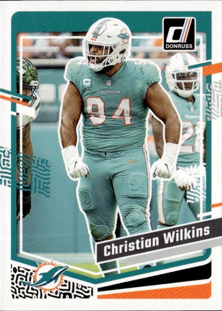2023 Donruss Football Base #182 Miami Dolphins (Christian Wilkins)