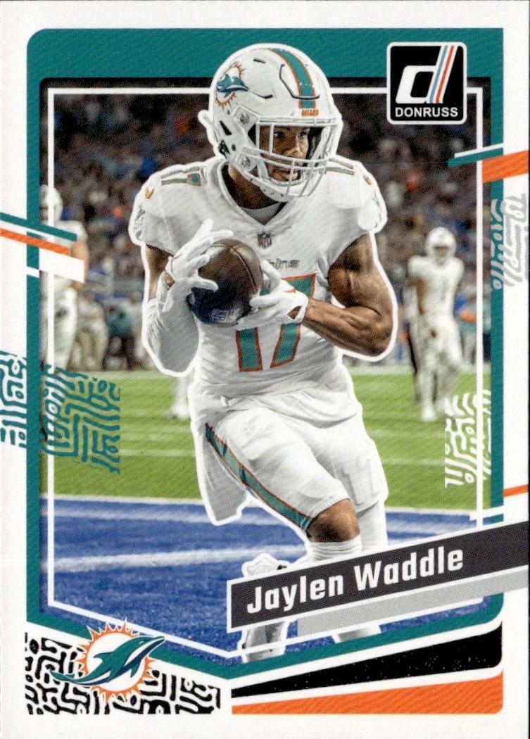 2023 Donruss Football Base #185 Miami Dolphins (Jaylen Waddle)