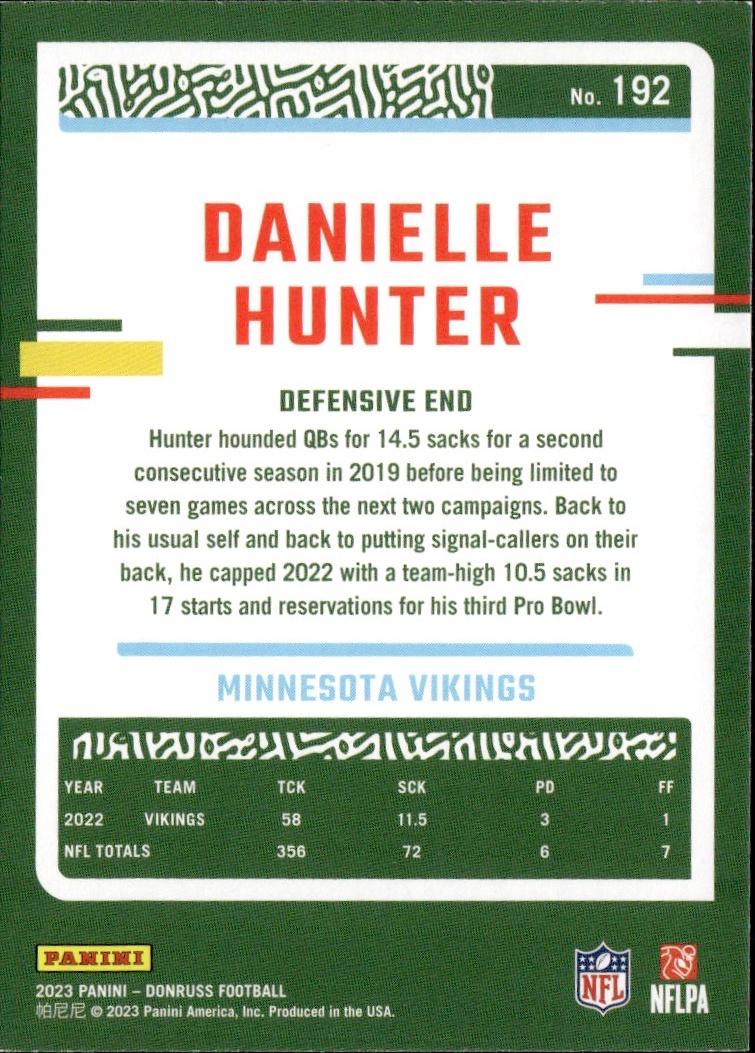 2023 Donruss Football Base #192 Minnesota Vikings (Danielle Hunter)