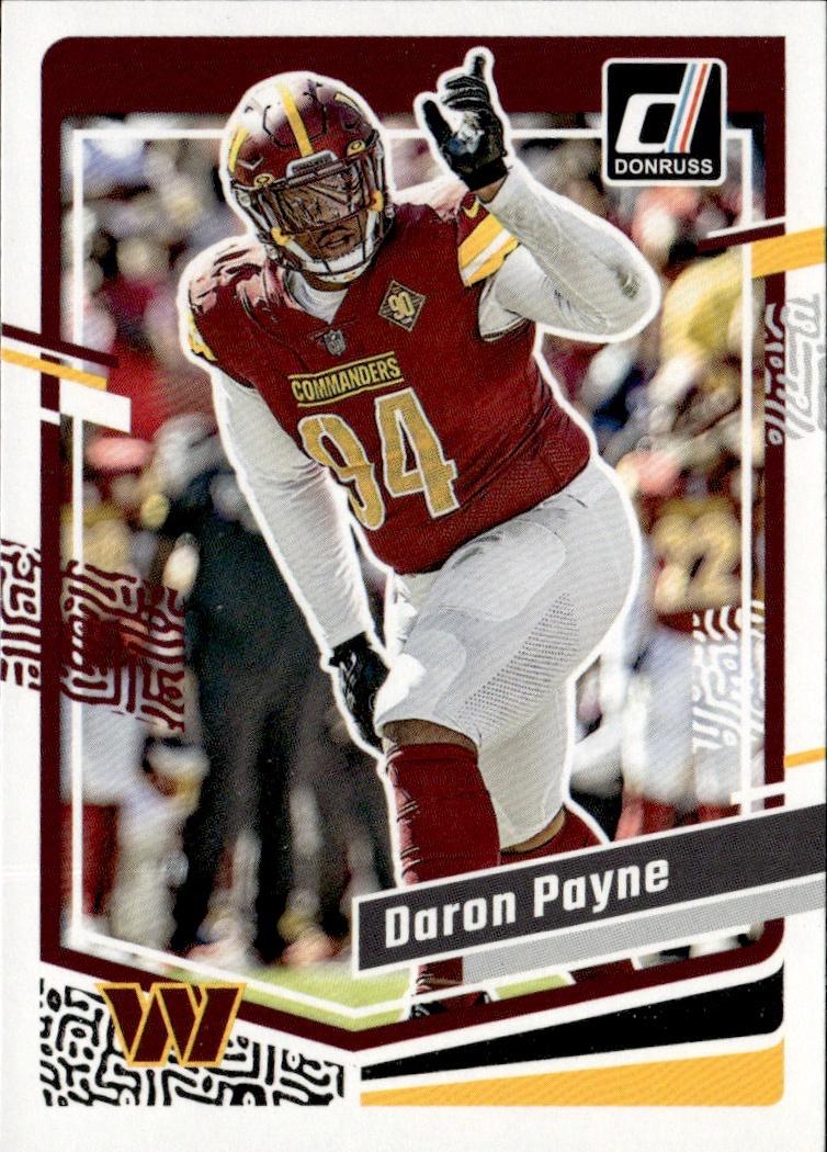 2023 Donruss Football Base #295 Washington Commanders (Daron Payne)