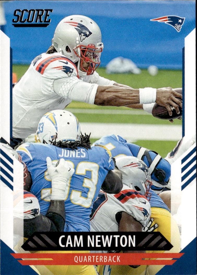 2021 Score Football Base #36 New England Patriots (Cam Newton)